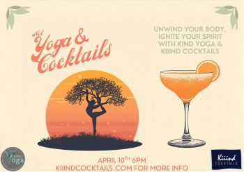 Kiiind Cocktails, Kind Yoga & Kiiind Cocktails Collab